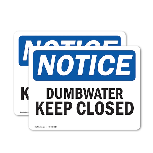 Signmission Dumbwaiter Keep Closed, 5 in W x Rectangle, Vinyl Decal OS-2PACK-NS-D-35-L-11596 - main
